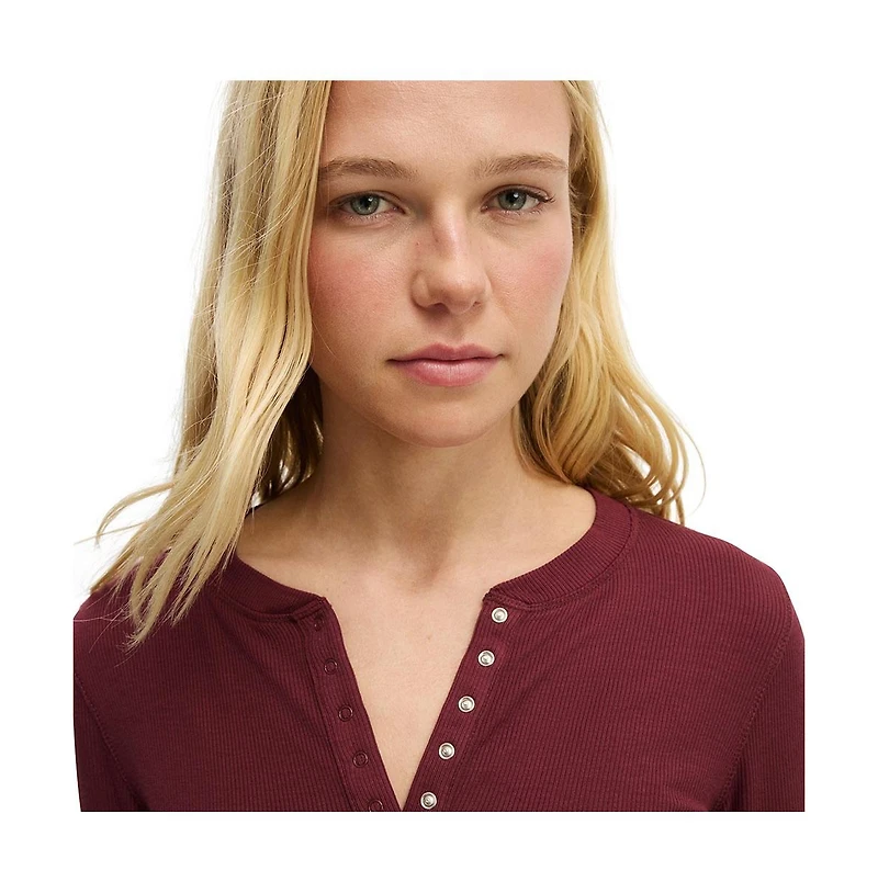 Cotton On Women's Sleep Recovery Henley Long Sleeve
