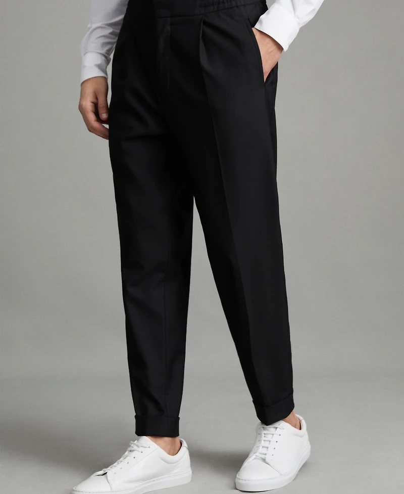 Reiss Men's Relaxed Drawstring Turn-Ups Pants