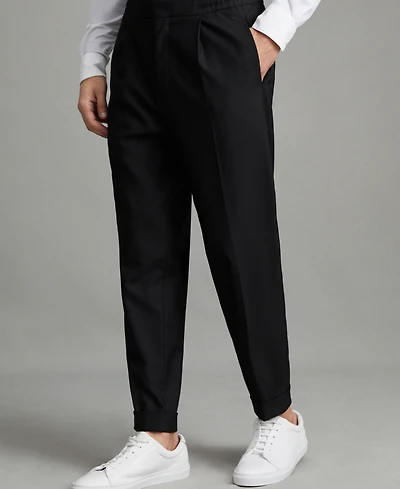 Reiss Men's Relaxed Drawstring Turn-Ups Pants