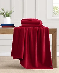 Tommy Hilfiger Solid Plush Blanket, Full/Queen