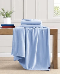 Tommy Hilfiger Solid Plush Blanket