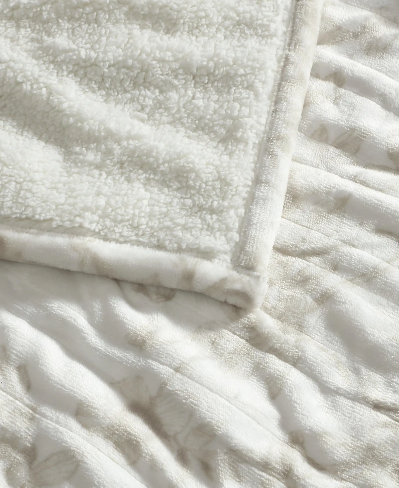 Laura Ashley Wistful Blooms Printed Plush Heated Blanket, Full