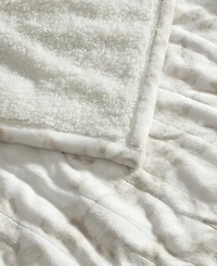 Laura Ashley Wistful Blooms Printed Plush Heated Blanket, Full