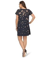Adrianna Papell Women's Beaded Crepe Shift Dress