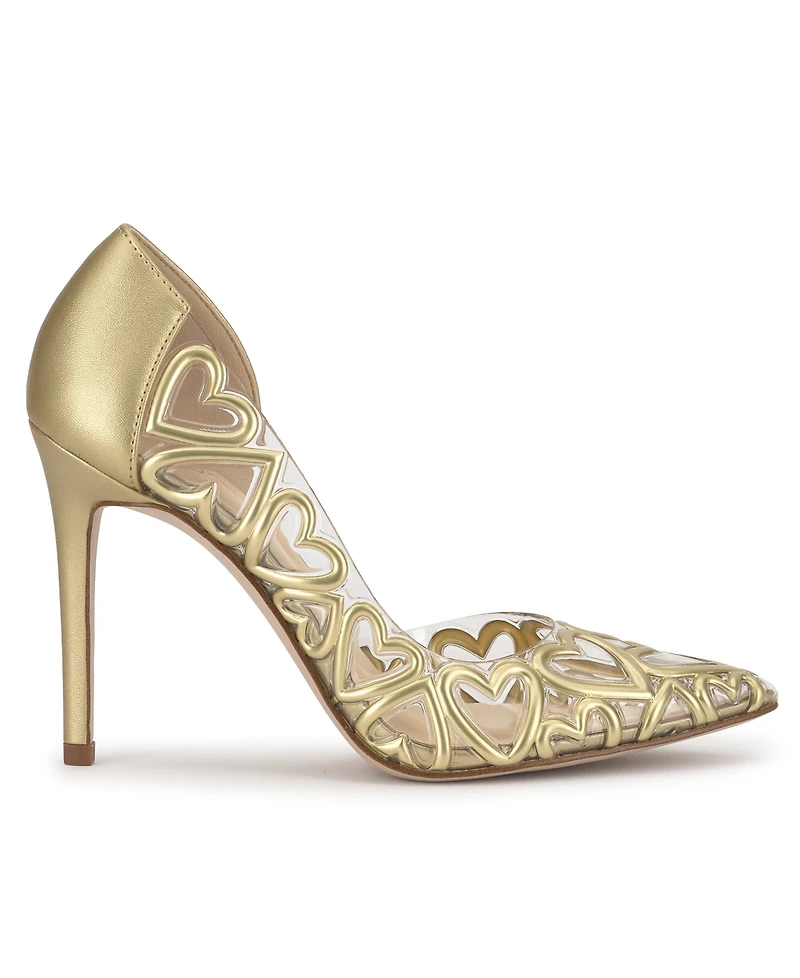 Jessica Simpson Women's Palvin Vinyl Heart Pumps