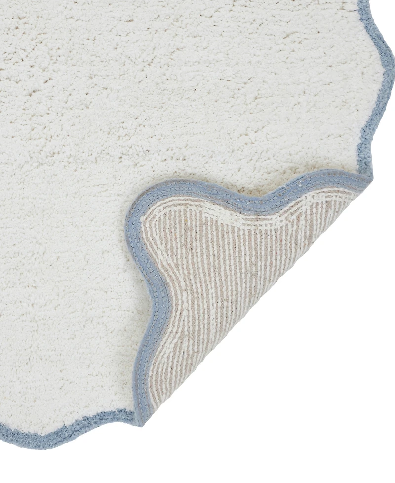 Vcny Home Scallop Cotton Bath Rug, 17" x 24"