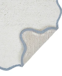 Vcny Home Scallop Cotton Bath Rug, 17" x 24"