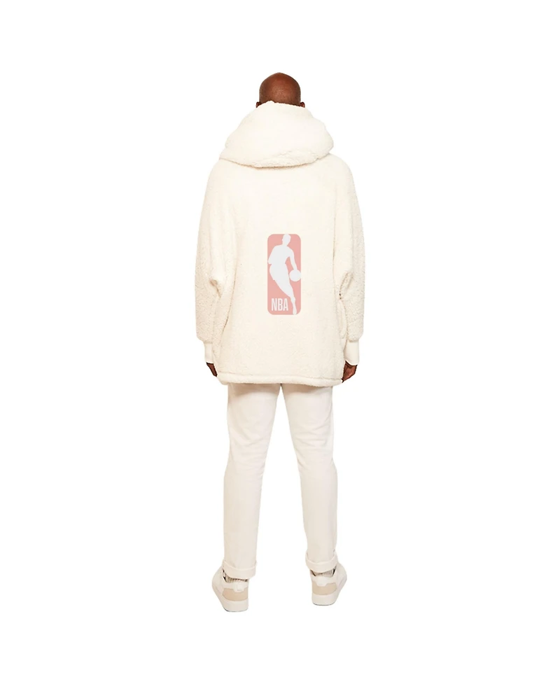 Jill Martin Men's and Women's Cream Nba Breast Cancer Awareness Oversized Hooded Lounger