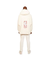 Jill Martin Men's and Women's Cream Nba Breast Cancer Awareness Oversized Hooded Lounger