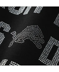 Gameday Couture Women's Black Detroit Lions Oversized Hype Era Rhinestone Text Sweatshirt