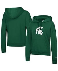 Champion Women's Green Michigan State Spartans Powerblend Fleece Pullover Hoodie