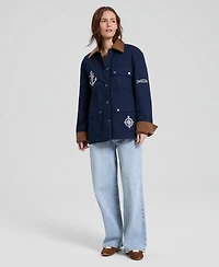 And Now This Women's Embroidered Barn Jacket, Macy's Exclusive
