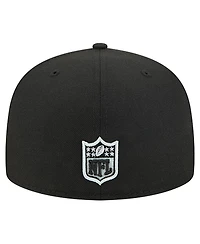 New Era Men's Black Las Vegas Raiders Group Chat 59FIFTY Fitted Hat