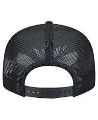 New Era Men's Black Miami Dolphins Ripstop Patch 9FIFTY Split Panel Snapback Hat