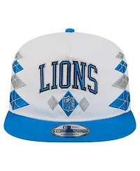 New Era Men's White Detroit Lions Argyle 19TWENTY Adjustable Hat