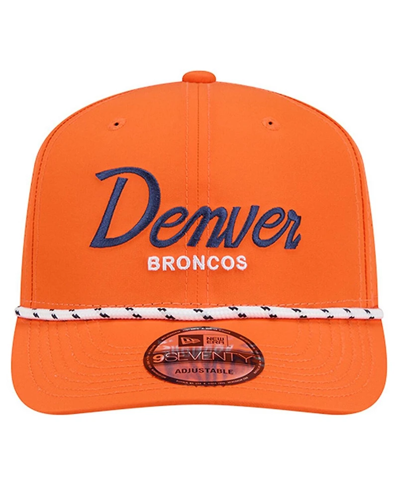 New Era Men's Orange Denver Broncos Script 9SEVENTY Adjustable Hat