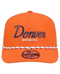 New Era Men's Orange Denver Broncos Script 9SEVENTY Adjustable Hat