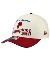 New Era Men's Cream/Red Philadelphia Phillies World Series 9FORTY M-Crown A-Frame Adjustable Hat