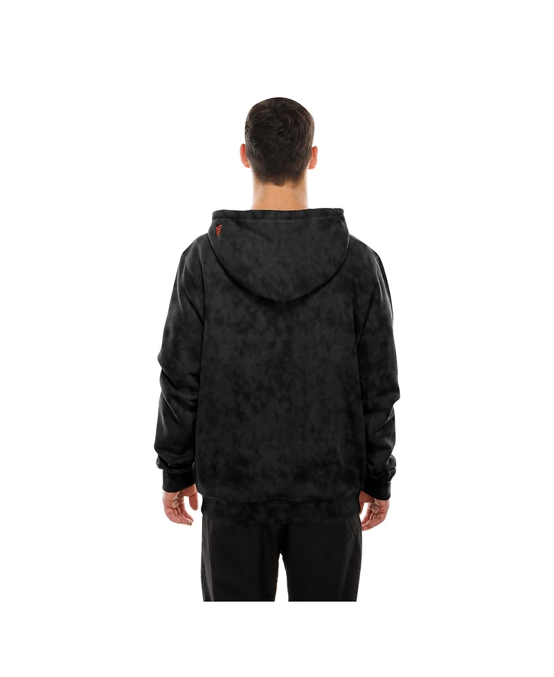 New Era Men's Black Oklahoma City Thunder Sport Night Mineral Wash Pullover Hoodie