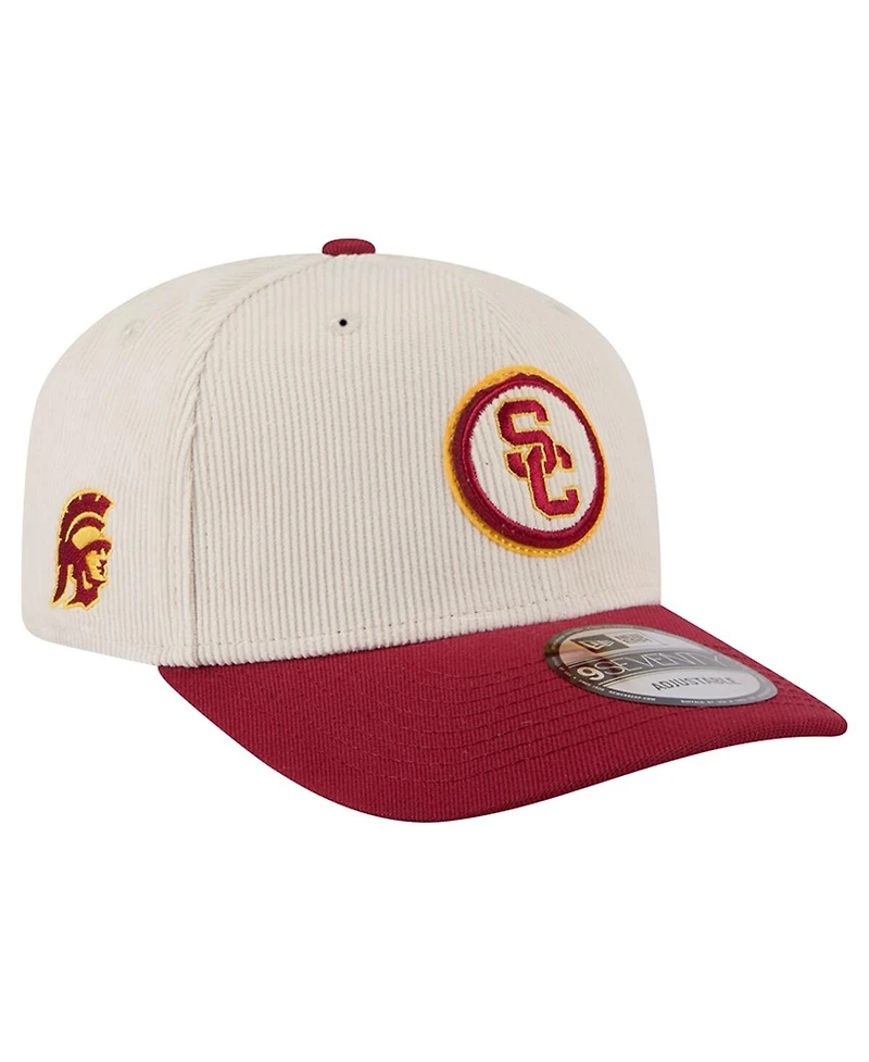 New Era Men's Cream/Cardinal Usc Trojans Loyal Corduroy 9SEVENTY Adjustable Hat