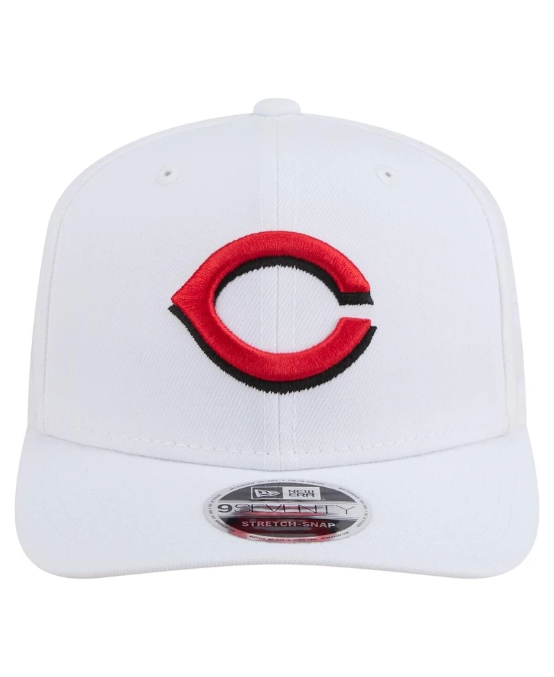 New Era Men's White Cincinnati Reds Coolera 9SEVENTY Adjustable Hat