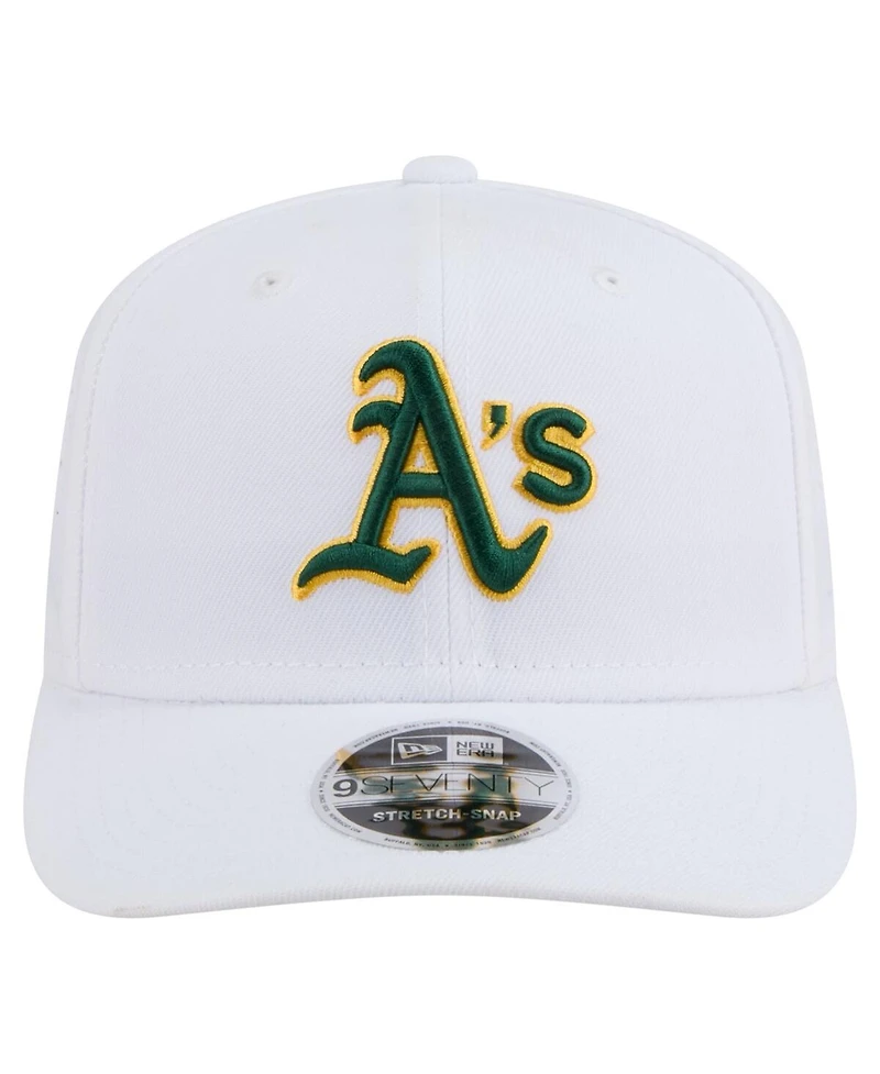 New Era Men's White Athletics Coolera 9SEVENTY Adjustable Hat