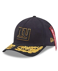 New Era x Alpha Industries Men's Black New York Giants A-Frame 9FORTY Adjustable Hat