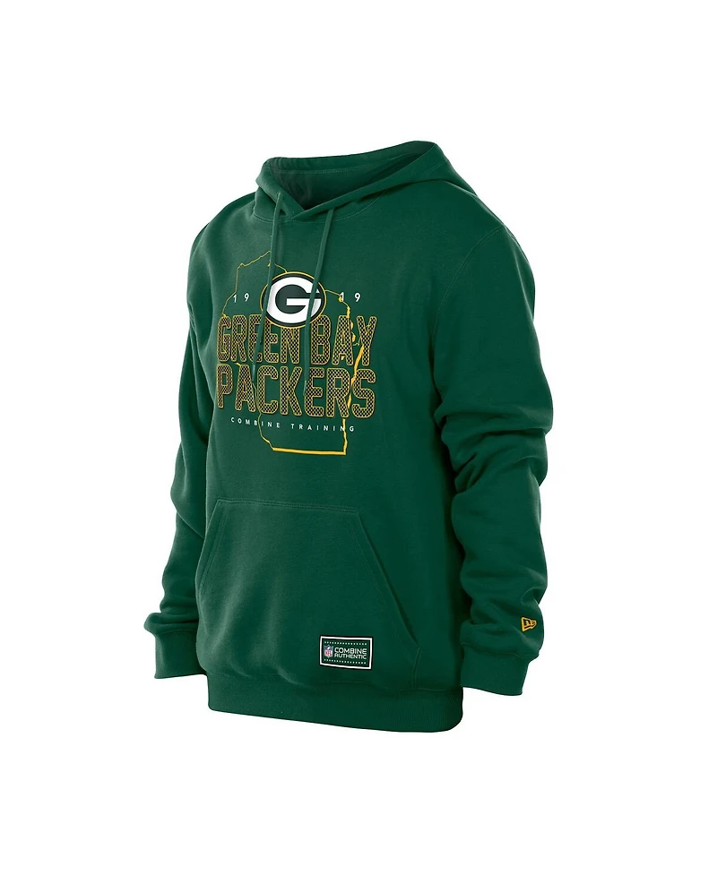 New Era Men's Green Bay Packers Combine Authentic Local State Throwback Hoodie