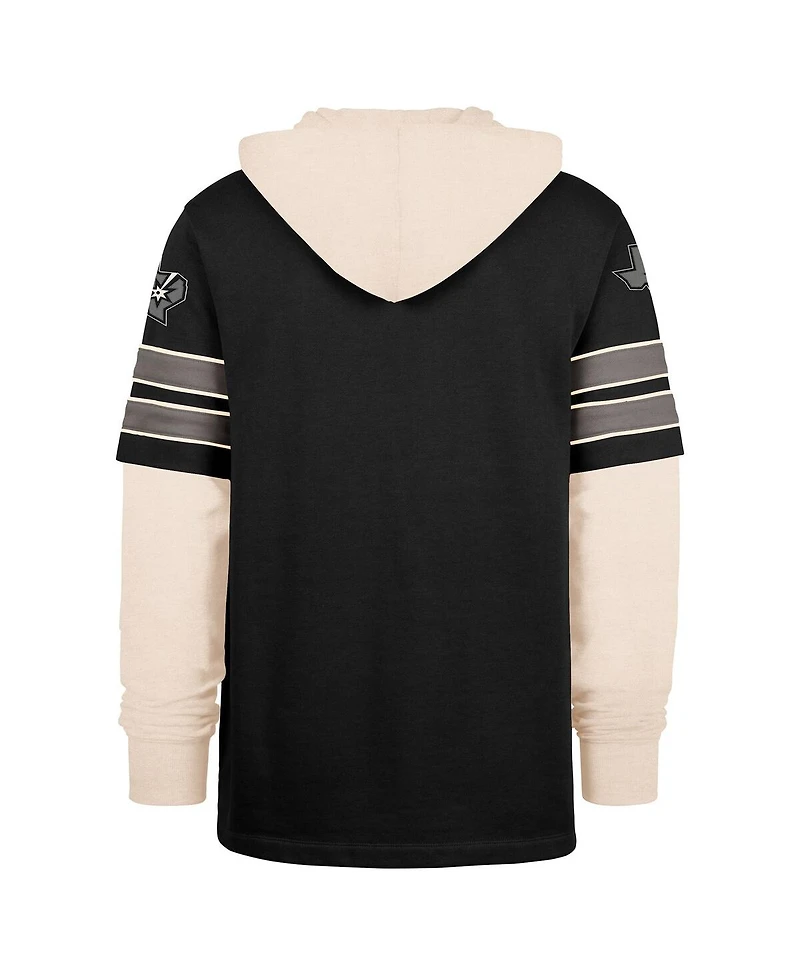 '47 Brand Men's Black San Antonio Spurs Split Zone Cornerback Duo Hoodie