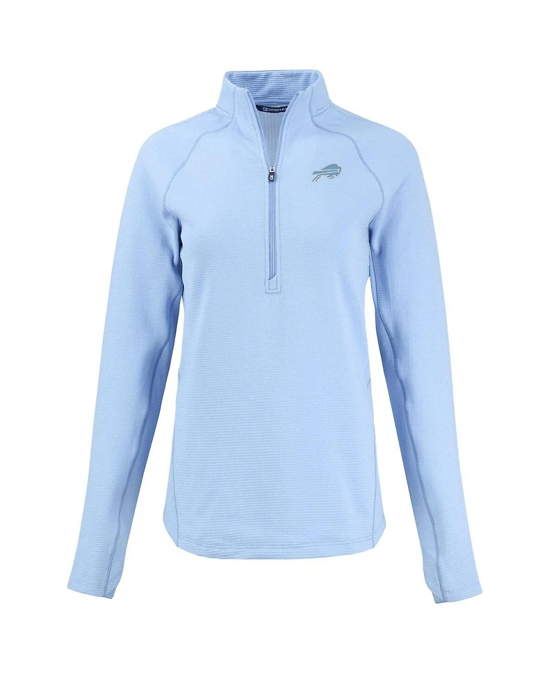 Cutter & Buck Women's Powder Blue Buffalo Bills Peshastin Eco Fleece Half-Zip Sweatshirt