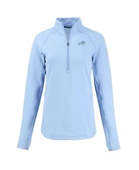 Cutter & Buck Women's Powder Blue Buffalo Bills Peshastin Eco Fleece Half-Zip Sweatshirt