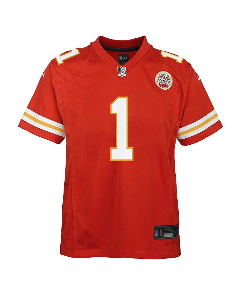 Nike Big Boys and Girls Xavier Worthy Red Kansas City Chiefs Team Game Jersey