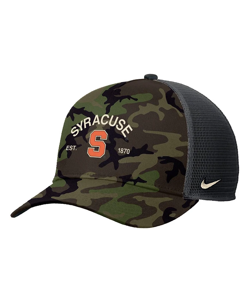 Nike Men's Camo Syracuse Orange 2025 Military Appreciation Rise Adjustable Trucker Hat
