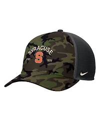 Nike Men's Camo Syracuse Orange 2025 Military Appreciation Rise Adjustable Trucker Hat