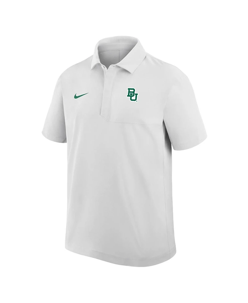 Nike Men's White Baylor Bears Woven Polo Shirt