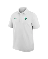Nike Men's White Baylor Bears Woven Polo Shirt