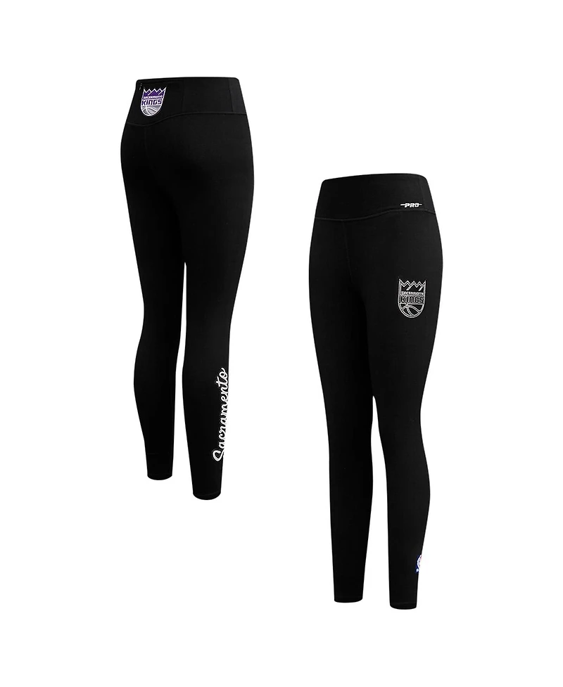 Pro Standard Women's Black Sacramento Kings Paint the City Tri-Blend Jersey Leggings