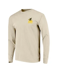 Image One Men's Natural Iowa Hawkeyes Comfort Colors Mascot Overlay Long Sleeve T-Shirt