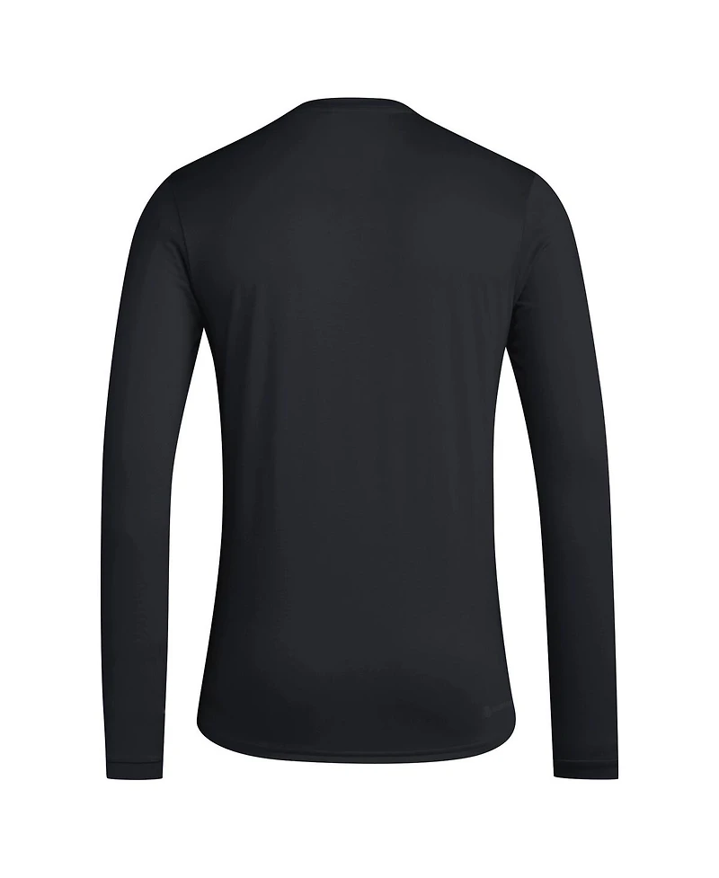 Adidas Men's Black Atlanta United Fc 2024 Jersey Hook Aeroready Long Sleeve T-Shirt
