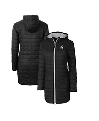 Cutter & Buck Women's Black Michigan State Spartans Rainier PrimaLoft Eco Hooded Jacket
