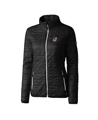 Cutter & Buck Women's Black Georgia Bulldogs Rainier Eco Insulated Puffer Full-Zip Jacket