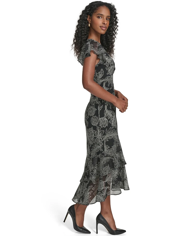 Tommy Hilfiger Petite Printed Midi Dress