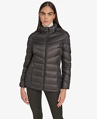 Calvin Klein Women's Short Faux Fur Collar Puffer Jacket