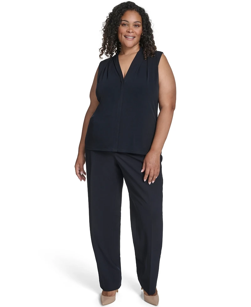 Calvin Klein Plus Solid Sleeveless V-Neck Camisole Top