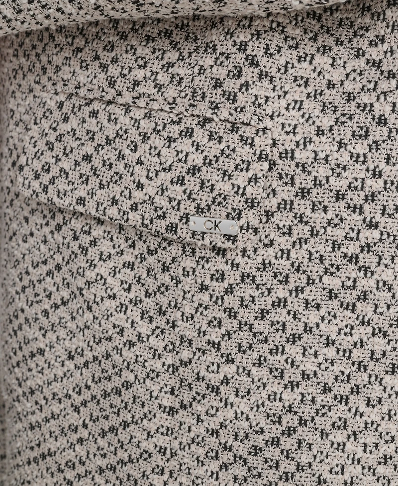 Calvin Klein Plus Collarless Shoulder Padded Jacket