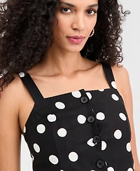 On 34th Women's Polka Dot Button-Front Tank, Macy's Exclusive