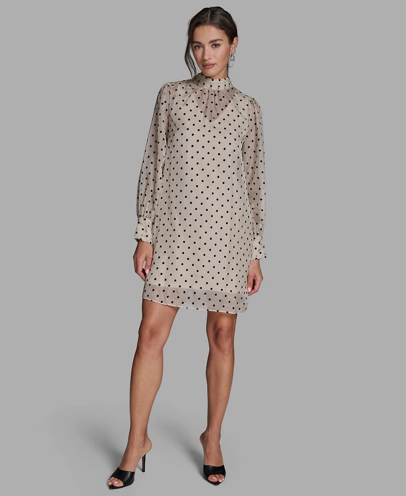 Bcbg Women's Organza Mock Neck Two-Piece Shift Dress