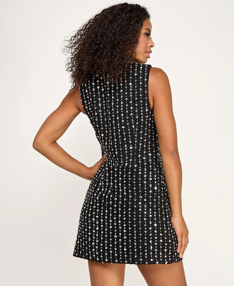 Seni & Cade Juniors' Sequin V-Neck Dress