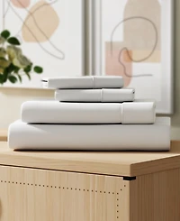 Color Sense Brushed Cool Crisp Solid Cotton 3-Pc. Sheet Set, Twin Xl
