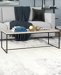 Hudson & Canal Boone 47" Wood Wide Rectangular Coffee Table